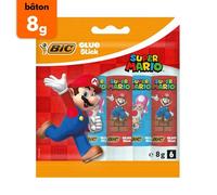 Colle - BIC Ecolution - SUPER MARIO - Lot de 6 bâtons - 8g - Multicolore