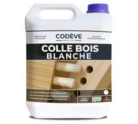 Colle Blanche - Codeve Bois - 20L - Intérieur - Pour L'assemblage Sous Abri De Votre Bois Européen, Tropical Ou Exotique.
