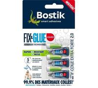 Sader Colle de Réparation Répare Tout Liquide - Colle Extra Forte - Prise Instantanée en 5 secondes - Efficace sur Tous Matériaux - Sans Odeur et Sans Solvants - Transparent - 3 Tubes de 1 g