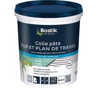 Bostik Colle carrelage pâte prête à l'emploi Spéciale mur et plan de travail Blanc 1,5 kg
