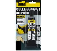UHU Contact Néoprène - Colle Contact Extra Forte Liquide | Colle Universelle Ultra Puissante - Multi Matériaux Métal Cuir Caoutchouc Bois - Adhérence Immédiate - Transparente - 42 g