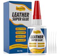 Colle Cuir Ultra Forte 35g - Colle Transparente et Imperméable pour Réparer Chaussures, Canapés, Meubles, Sièges Auto, Sacs, Vestes - Séchage Rapide, Spécial Cuir et Similicuir
