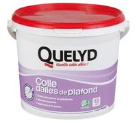 Quelyd Colle dalles de plafond polystyrène – Prête à l'emploi intérieur sans solvant – Seau 4 kg
