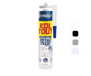 Colle de fixation et d'étanchéité - CYANOLIT - Total tech - Cristal - Cartouche 290 ml - Transparent - Multi-matériaux et flexible