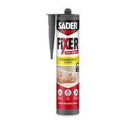 Sader Colle de fixation Sans Percer – mastic acrylique, prise rapide, beige 360 g