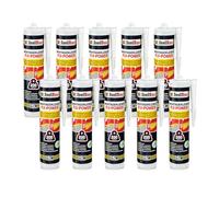 Colle de montage FIX-POWER - 10 x 480 g - Blanc - Qualité 200 kg / 10 cm - Fixer sans percer