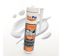 Colle de montage HexPro P41 & P63 extra forte, intérieur & extérieur Colle universelle blanche, Quantité:1 pièces, Contenu de la colle:310 ml