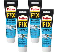 Colle de montage - Pattex - FIX Super 4x50g - Écologique Hydrofuge - Pour bois métal céramique brique
