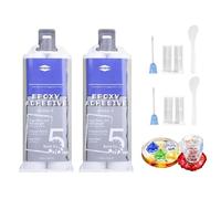 Colle Epoxy,2PCS Colle Power Epoxy,Résine Époxy Transparente,Colles Réparatrice Métal,Colles Resine à Réparation Rapide,pour Bois,Plastique,Métal,Verre,Céramique