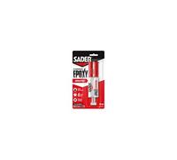 SADER - Colle Epoxy bi-composant Rapide - Colle forte et résistante - Collage accéléré - Tous Supports - Transparent - Seringue 25ml