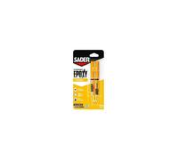 Colle epoxy - Sader - Bi-composant transparente - Colle forte résistante - Tous supports - 2x15 ml