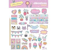 Colle et décore - Décalcos kawaii - Amandine Notaert - Deux Coqs D'or - Document jeunesse