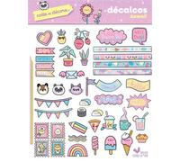 Colle et décore - Décalcos kawaii - Amandine Notaert - Deux Coqs D'or - Document jeunesse