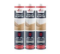 Colle et Joint Plinthes, Bois, Carrelage, Pierre 290 ml x 3 Gris securité | Colle et Joint les Plinthes, Adhère sur Bois, Carrelage, Pierre, Béton et Pvc, Même Support Humide - Arcane Industries