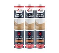 Colle et Joint Plinthes, Bois, Carrelage, Pierre 290 ml x 3 Terre Cuite | Colle et Joint les Plinthes, Adhère sur Bois, Carrelage, Pierre, Béton et Pvc, Même Support Humide - Arcane Industries