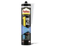 Pattex | Colle Ni Clou Ni Vis Résiste à l'Eau (cartouche de 450 g) - Colle de fixation pour intérieur & extérieur - Mastic blanc maintien immédiat, résistant à l’eau, flexible et repositionnable