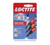 Colle glue liquide tube Super Glue 3 Ultra Gel permanente 1 gr - Lot de 3