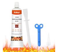 Colle Haute Temperature, Colle Refractaire, Adhésif Résistant à la Chaleur | Mastic Refractaire, Colle Haute Temperature Four, pour Cuisinières, Cheminées, Fours etc, Translucide, 100 ml