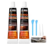 Colle Haute Température Noir, Mastic Silicone Ignifuge Résistant Chaleur, Adhésif Réfractaire Étanche Pour Four Vitré, Cheminée, Poêle À Bois, Carrelage, Brique, Tuyau, Moteur, Équipements