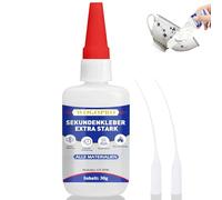 Colle instantanée 30 g - Extra forte - Super colle imperméable - Résistante à la chaleur - Avec fermeture à aiguille contre le dessèchement - Colle polyvalente pour plastique, verre, métal, bois