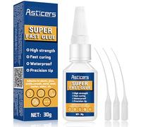 Colle instantanée extra forte, résistante à l'eau et à la chaleur, extra forte, pour un collage rapide et précis des plastiques, du verre (colle instantanée 30 g x 1)