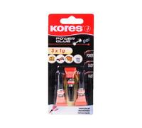 colle instantanée 'PowerGlue' en gel, 3 tubes de 1 g,