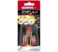 colle instantanée 'PowerGlue' en gel, 3 tubes de 1 g,