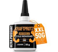 Colle Liquide Extra-Forte 50G Transparente Résistante à l'Eau et à la Chaleur pour Métal Plastique Bois et Verre