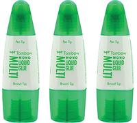 Colle liquide Tombow - PT-MTC - Multi talents - Avec deux pointes - 25 g transparent -Lot de 3