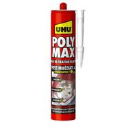 Poly Max® UHU Colle-Mastic prise immediate Séchage rapide - Cartouche de 440 g, transparent