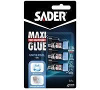 Sader Colle Maxi Glue universelle gel transparent - ultra puissante, prise 10 s - 3 x 1 g