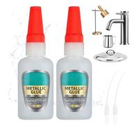 Colle Métal Extra Forte,Colle pour Métaux,2PC Colla pour Métal,Super Glue Extra Forte pour Métals,Colla Métals Transparente Instantanée,pour Acier Inoxydable,Alliage D'aluminium,Bijoux,Artisanat DIY