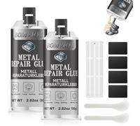 Colle Metal Soudure a Froid, 160g Soudure à Froid Extra Forte | Colle Metal Bi-composant, Adhésif Epoxy Métallique pour Réparation de Tous Métaux (Acier, Inox, Aluminium, Fonte)