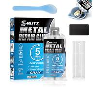 Colle Métallique Extra Forte, Colle Epoxy Métal Bi-composant, Soudure a Froid Metal, Colle Metal pour souder et réparer les Métaux, Inox et Aluminium,Colle Epoxy Métallique 85g