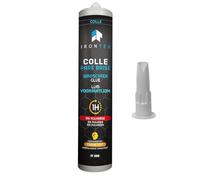 Colle Pare-Brise & Carrosserie IRONTEK IT300 Noir 290ML | MS Polymère Mastic, Séchage rapide 1H, Homologuée Crash Test, Sans solvant, sans Primaire