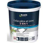 Bostik Colle Pâte et Joint 2 en 1 - Colle Carrelage Murale et Joint de Carrelage Prêt à l’Emploi - Idéale pour Cuisine et Salle de Bain - Blanc - Seau de 1,5 kg