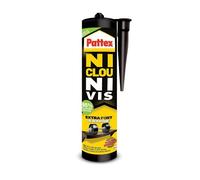 Pattex Colle Ni Clou Ni Vis 380 g – Séchage rapide, extra forte, tout support, blanc