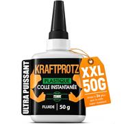 Colle Plastique Fluide 50 g - Super Glue Acrylique PVC ABS Modélisme | effet capillaire, fissures fines, transparente, imperméable, résiste à la chaleur, embout anti-dessèchement, PVC, ABS