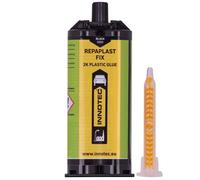 Colle plastique - INNOTEC - 50 ml - Bi-composant - Noir - Cartouche double