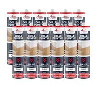 Colle plinthe, bois et carrelage, pose facile - 290 ml x 12 Blanc - ARCANE INDUSTRIES
