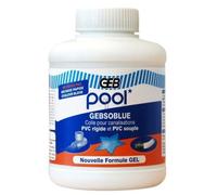 GEB Colle PVC spécial piscine jaccuzzi irrigation Gebsoblue 500ml pour assembler canalisations et raccords en PVC. Sans THF