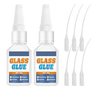 Colle pour Verre,2pcs Colle Forte Extra,Glass Glue,Colle Instantanée Liquide,Adhésif Instantané Ultra Solide et Transparent,pour Réparer Acrylique,Miroirs,Cristal,Loisirs Créatifs