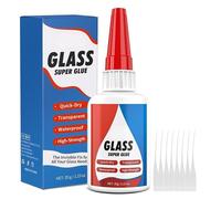 Colle pour Verre 35g | Adhésif Instantané Ultra Solide et Transparent - Imperméable, Pour Réparer Acrylique, Miroirs, Cristal,