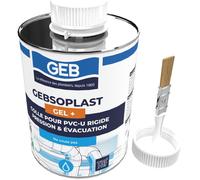 Colle PVC Gebsoplast Gel Plus - GEB - Pour PVC rigide pression et évacuation - 1 L