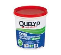 Quelyd Colle Revêtements Lisses de Rénovation Légers - Application Murale - Efficace en Cuisines et Salles de Bain - Tous Supports - 1 Pot 1 kg