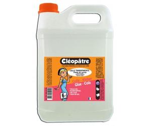 Colle scolaire cléopâtre papier carton travaux manuels sans solvant bidon 5l