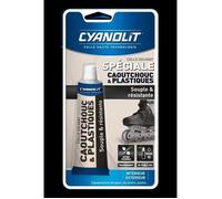Cyanolit Colle spéciale caoutchouc et plastiques 33300006 – transparente flexible 50 mL