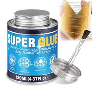 Colle super forte 130 ml avec pinceau, colle transparente multi-usage à séchage rapide, adhésif résistant pour chaussures, cuir, PVC, caoutchouc, plastique, réparations domestiques