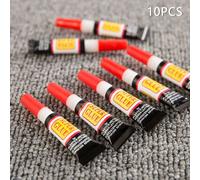 Colle Super Forte Instantanée, 10 Pièces, Pour Cuir, Bois, Caoutchouc, Métal, Verre, Adhésif Cyanoacrylate, Papeterie, Gel Pour Ongles