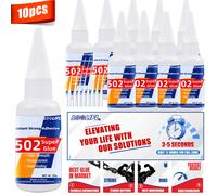 Colle Super Glue 502 Instantanée Cyanoacrylate Haute Résistance Séchage Rapide pour Métal Bois Plastique Céramique Verre Outil de Collage DIY 20g-502-L-3pcs